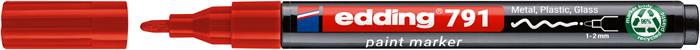 Edding Lakkmarker, 1-2 mm, PCR,  "791", piros (TED791PPCR)
