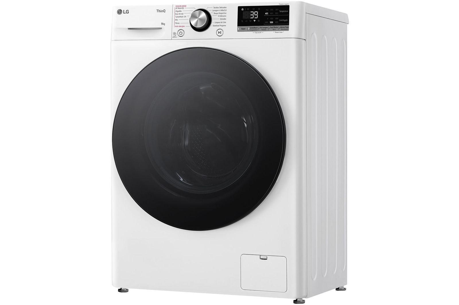 LG F2WR709S2W Elöltöltős keskeny mosógép – 9 kg, 1200 ford./perc, A Energiaosztály, Gőz funkció, WiFi