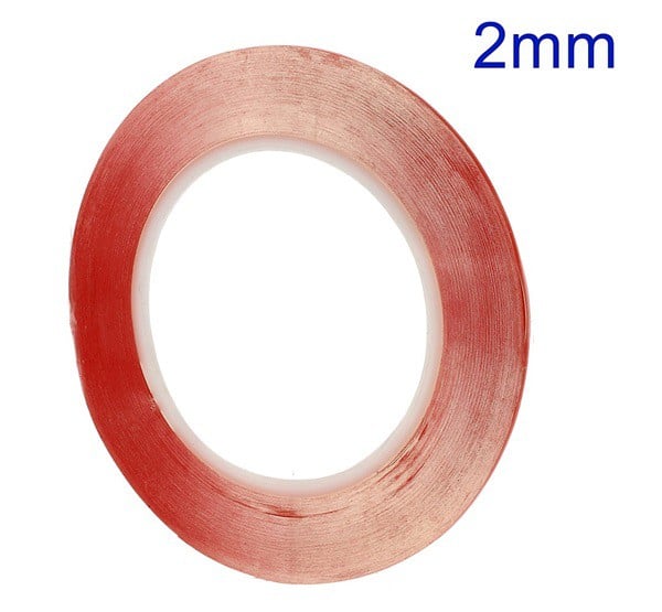 Ragasztó szalag, kétoldalas, plexi ablakhoz / érintőpanelhez (260°C hőálló, 2 mm széles, 33 m) Ragasztó szalag, kétoldalas, plexi ablakhoz / érintőpanelhez (260°C hőálló, 2 mm széles, 33 m)