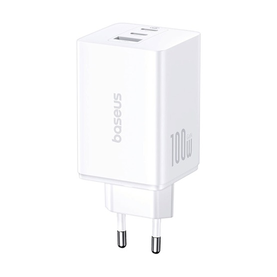 Baseus EnerFill FE11 100W 2×USB Type-C + 1×USB Type-A hálózati gyorstöltő Fehér