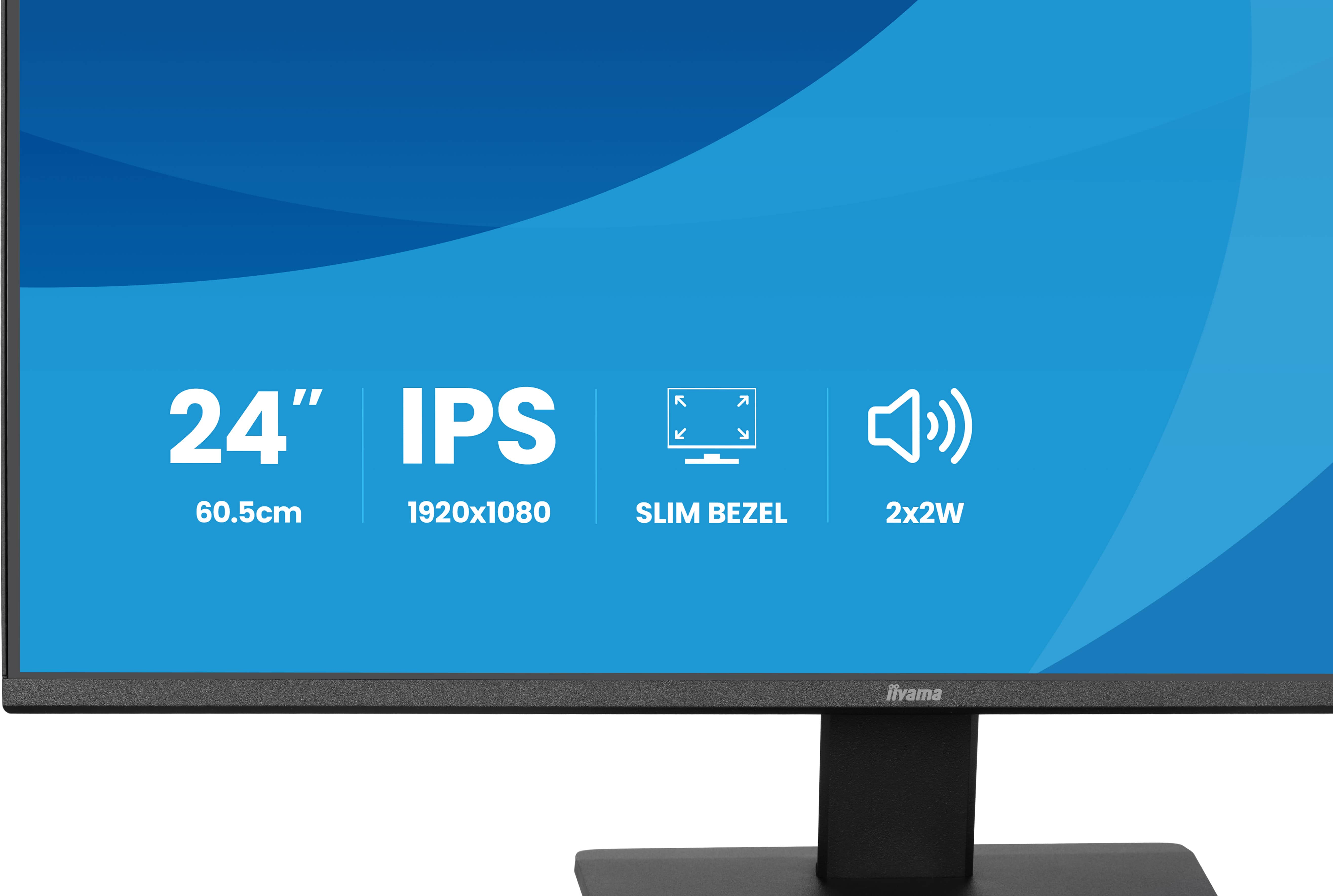 iiyama 23,8" ProLite X2491HS-B1 IPS LED Monitor -  1920x1080, Full HD, 120Hz, 1ms, Hangszóró, Fekete