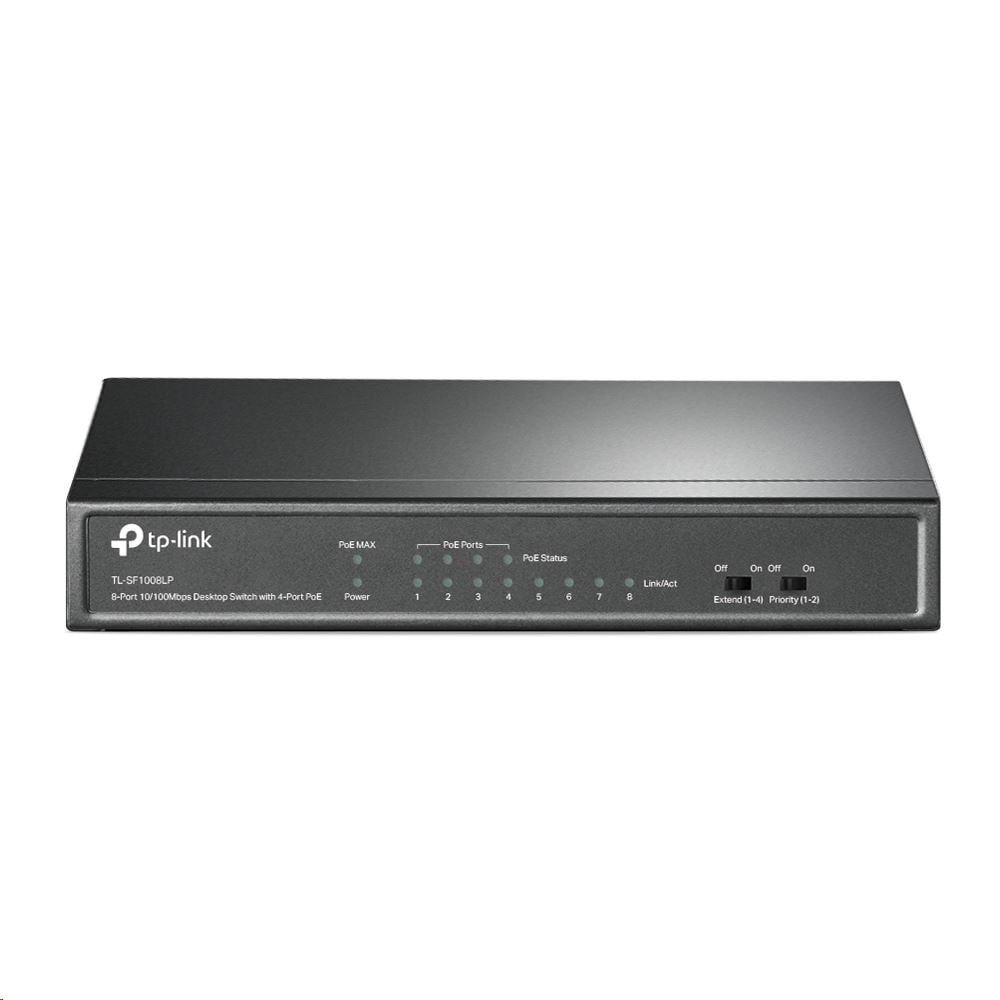 TP-Link TL-SF1008LP 10/100Mbps 8 portos PoE switch 4 PoE porttal TP-Link TL-SF1008LP 10/100Mbps 8 portos PoE switch 4 PoE porttal