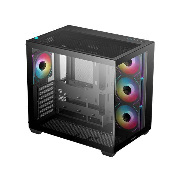 DeepCool CG530 4F ablakos 4x12cm A-RGB  BTF  ATX Számítógépház Fekete  