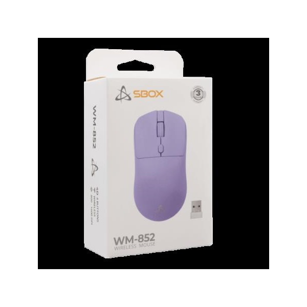SBOX WM-852U   800-1600dpi 4D  2,4GHz Vezeték nélküli egér Lila