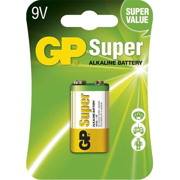 GP 9V Super alkáli elem (1db/blister) (GP1604A-5UE1)