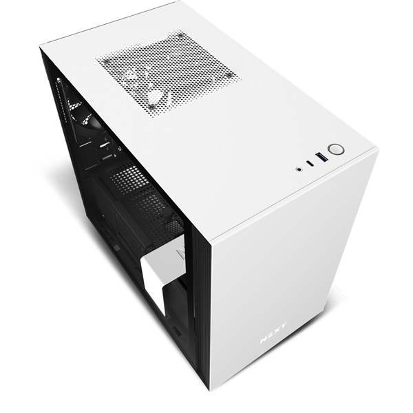 NZXT H210 táp nélküli ablakos Mini-ITX ház matt fehér-fekete (CA-H210B-W1) NZXT H210 táp nélküli ablakos Mini-ITX ház matt fehér-fekete (CA-H210B-W1)