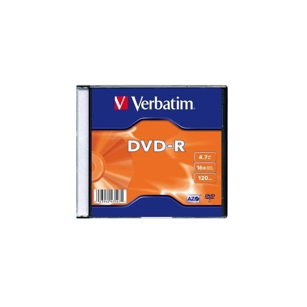 Verbatim DVD-R 4.7GB 16X AZO vékony tokban Verbatim DVD-R 4.7GB 16X AZO vékony tokban