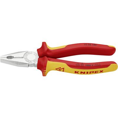 Kombinált fogó, 180 mm, vágási érték: (közepes/kemény huzal) 3,4/2,2 mm, Knipex 03 06 180 Kombinált fogó, 180 mm, vágási érték: (közepes/kemény huzal) 3,4/2,2 mm, Knipex 03 06 180
