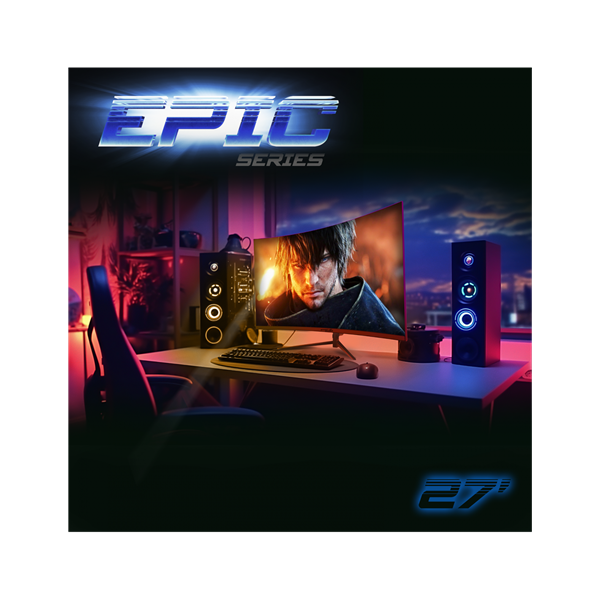 Spirit of Gamer Monitor 27" - EPIC 27" (VA, 16:9, 1920x1080, 1ms, 240 Hz, 300 cd/m2, 3000:1, HDMI/DP/3,5 mm Jack)