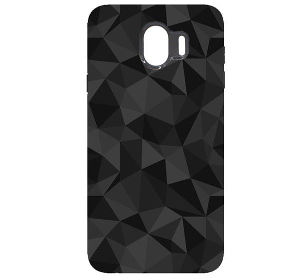 Szilikon telefonvédő (3D, gyémánt minta) FEKETE [Samsung Galaxy J4 (2018) SM-J400F]
