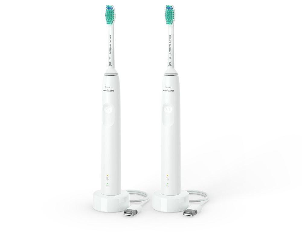 Philips HX3675/13 Sonicare 3100 series szónikus elektromos fogkefe dupla csomag fehér Philips HX3675/13 Sonicare 3100 series szónikus elektromos fogkefe dupla csomag fehér