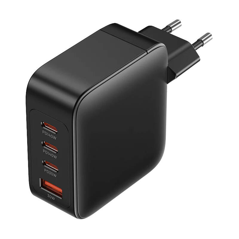 Vention USB-A + 3xUSB-C hálózati töltő 140W fekete (FEIB0-EU)