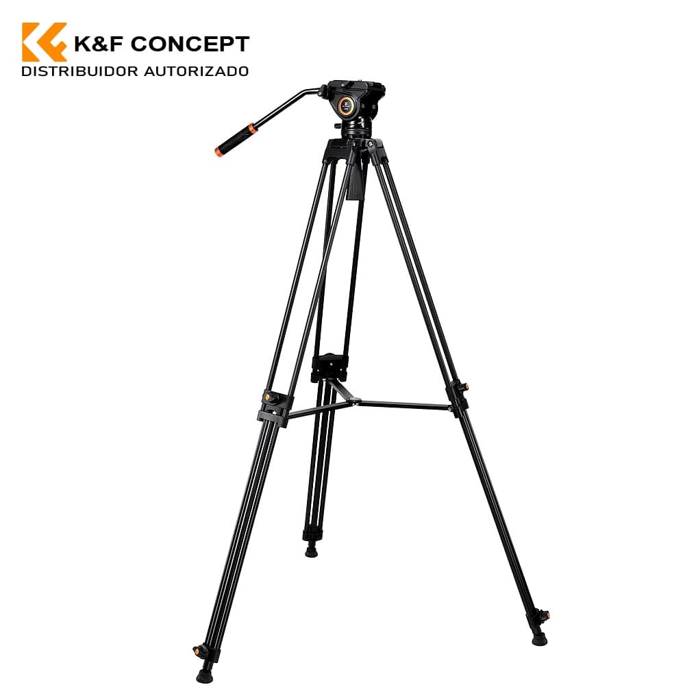 K&F Concept VA18 videóállvány VH081 fluid video fej 183cm magasság 8kg teherbírás K&F Concept VA18 videóállvány VH081 fluid video fej 183cm magasság 8kg teherbírás