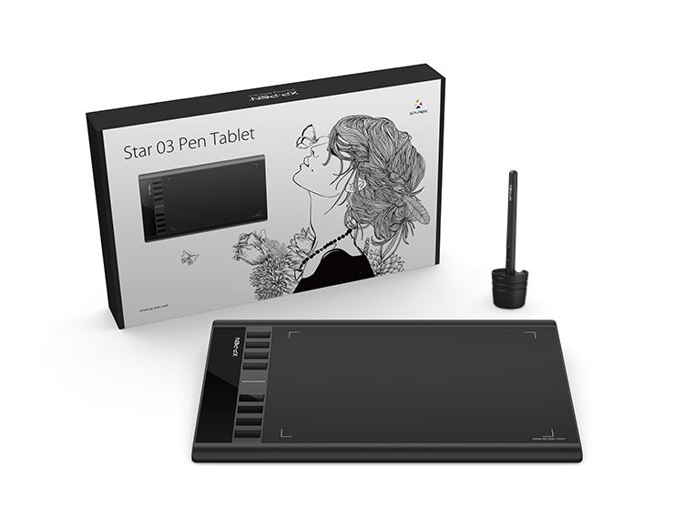 XP-PEN Star 03 V2 digitalizáló tábla fekete XP-PEN Star 03 V2 digitalizáló tábla fekete