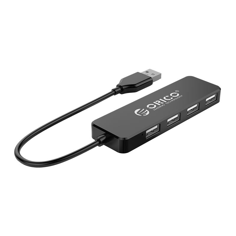 Orico ORICO-FL01-BK-BP 4 Portos USB2.0 Hub fekete Orico ORICO-FL01-BK-BP 4 Portos USB2.0 Hub fekete