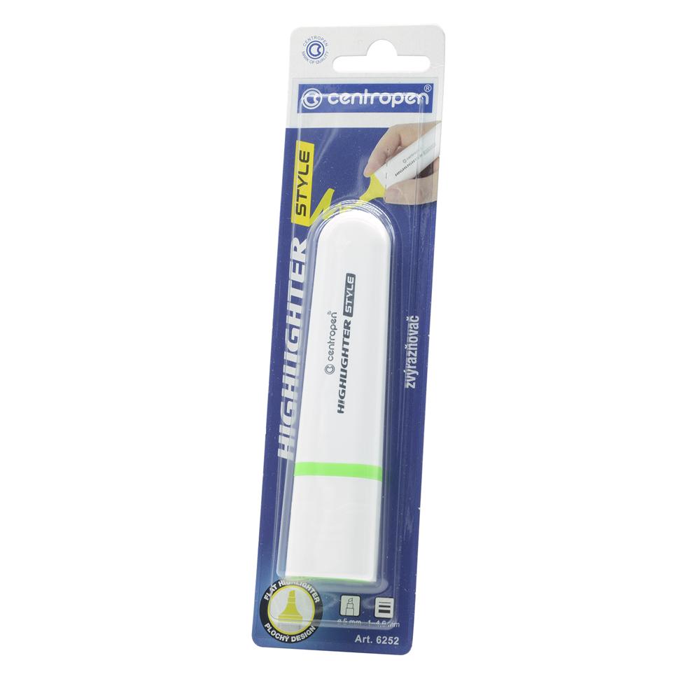 Centropen Szövegkiemelő 1-4,6mm, vágott hegyű,  6252 neon zöld (462526059)