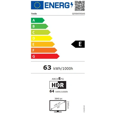 Tesla Q55E655GUS 55" UHD QLED GOOGLE SMART Televízió