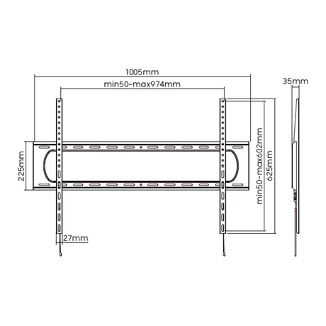 Stell SHO 7220  FIX  60-120"  Fali konzol