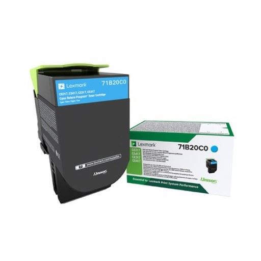 Lexmark CS/CX 317, 417, 517 festékkazetta ciánkék (71B20C0) Lexmark CS/CX 317, 417, 517 festékkazetta ciánkék (71B20C0)