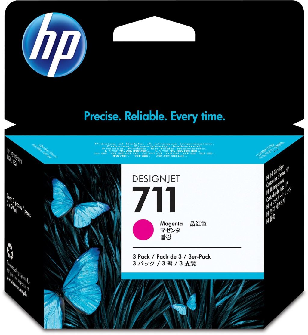 HP CZ135A magenta tintapatron 3db (711) HP CZ135A magenta tintapatron 3db (711)
