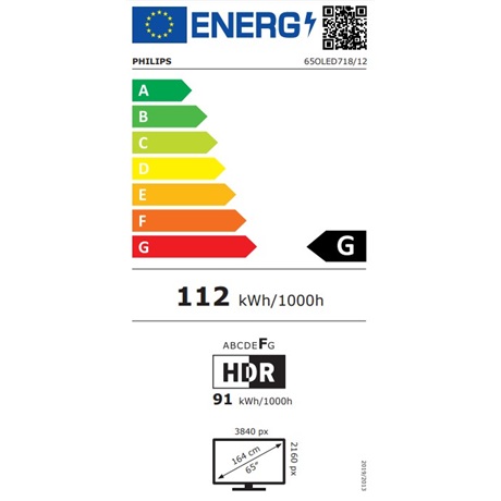 Philips 65OLED718/12 65" 4K UHD OLED Smart TV