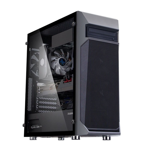 Zalman Z1 Plus táp nélküli ablakos ház fekete