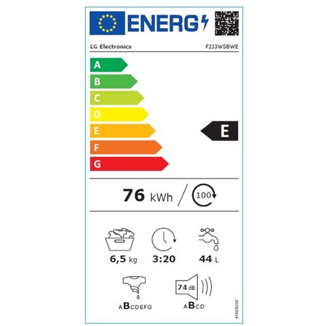 Lg F2J3WSBWE Gőz funkcióval elöltöltős mosógép