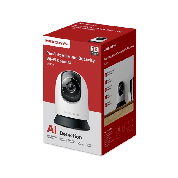 MERCUSYS MC230 Wireless Kamera Cloud beltéri éjjellátó AI támogatás