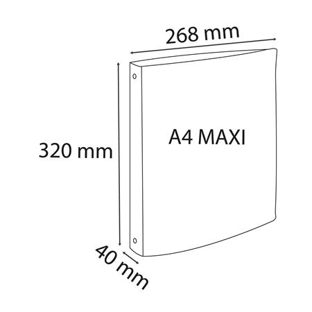 EXACOMPTA 4 gyűrű 40 mm  A4 PP Gyűrűs könyv Piros