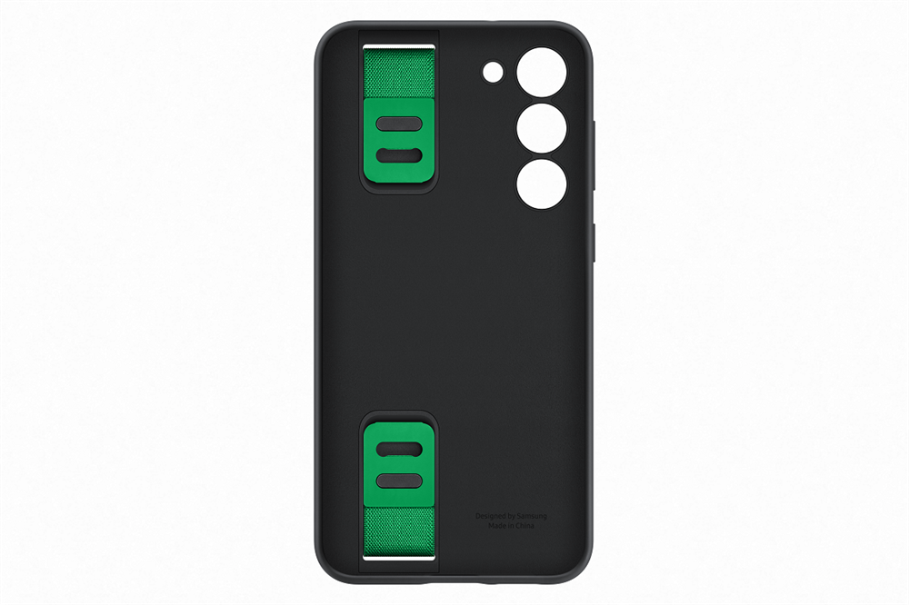 Samsung Galaxy S23+ szilikontok szíjjal fekete