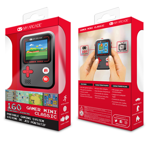 MY ARCADE Gamer Mini Classic Hordozható Black/Red