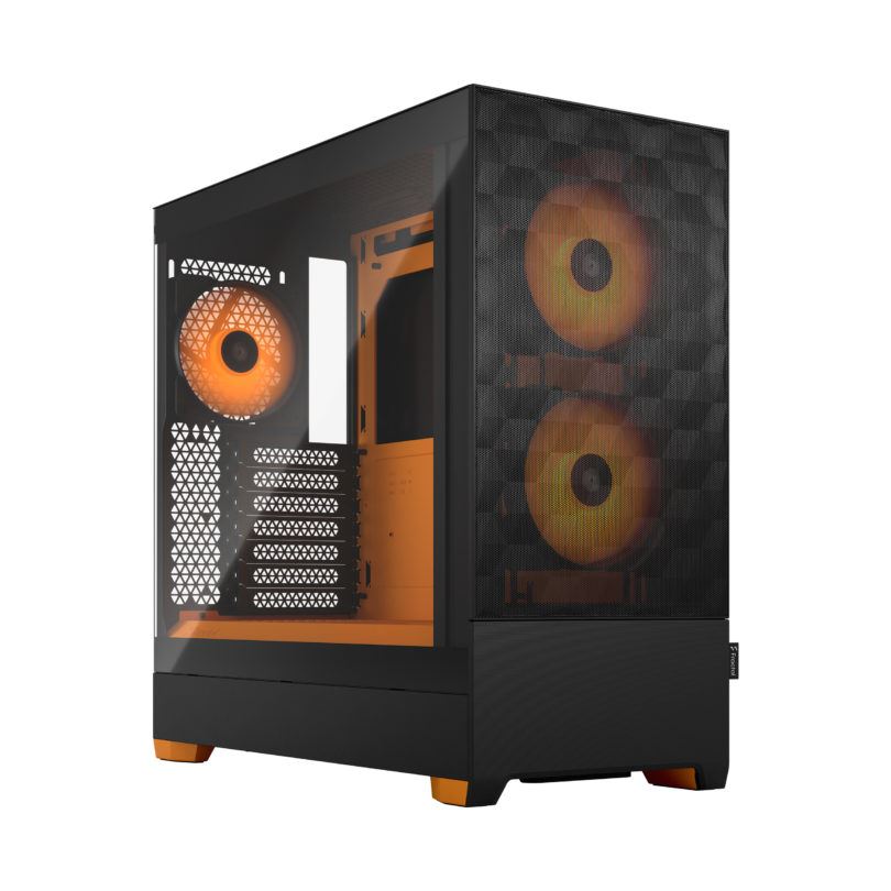 Fractal Design FD-C-POR1A-05 Pop Air táp nélküli ablakos ház RGB Orange Core fekete-narancssárga  