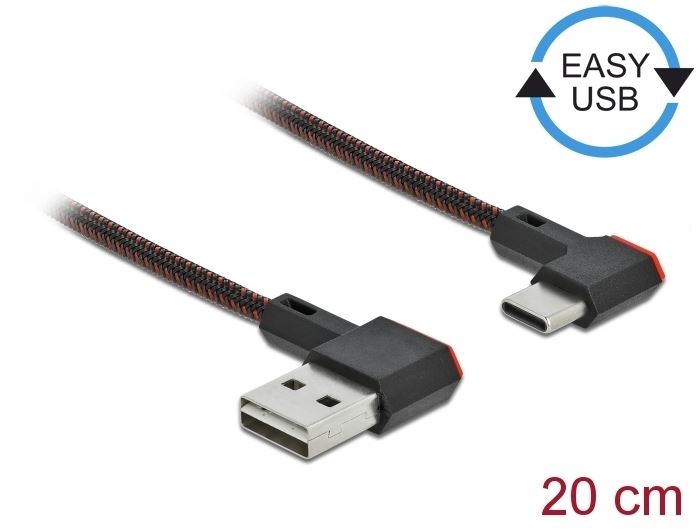 Delock EASY-USB 2.0 kábel A-típusú csatlakozódugó - USB Type-C 20cm fekete (85279) Delock EASY-USB 2.0 kábel A-típusú csatlakozódugó - USB Type-C 20cm fekete (85279)