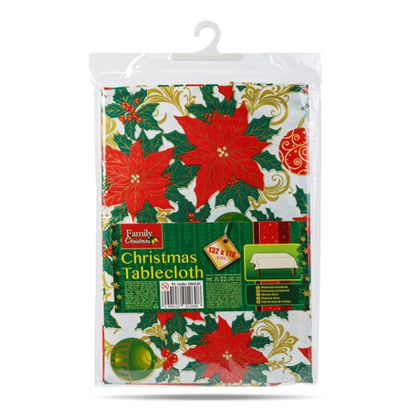 Family Christmas 58652C KARÁCSONYI ASZTALTERÍTŐ FLANNEL 132 X 178 CM