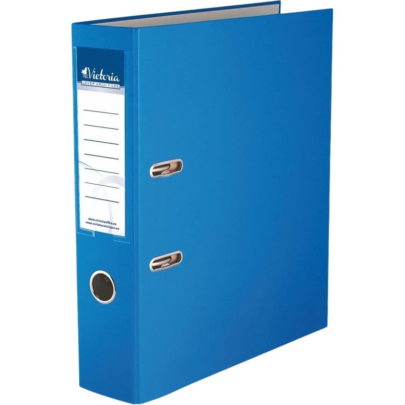 Iratrendező, 75 mm, A4, PP/karton, VICTORIA OFFICE, "Basic", kék Iratrendező, 75 mm, A4, PP/karton, VICTORIA OFFICE, "Basic", kék