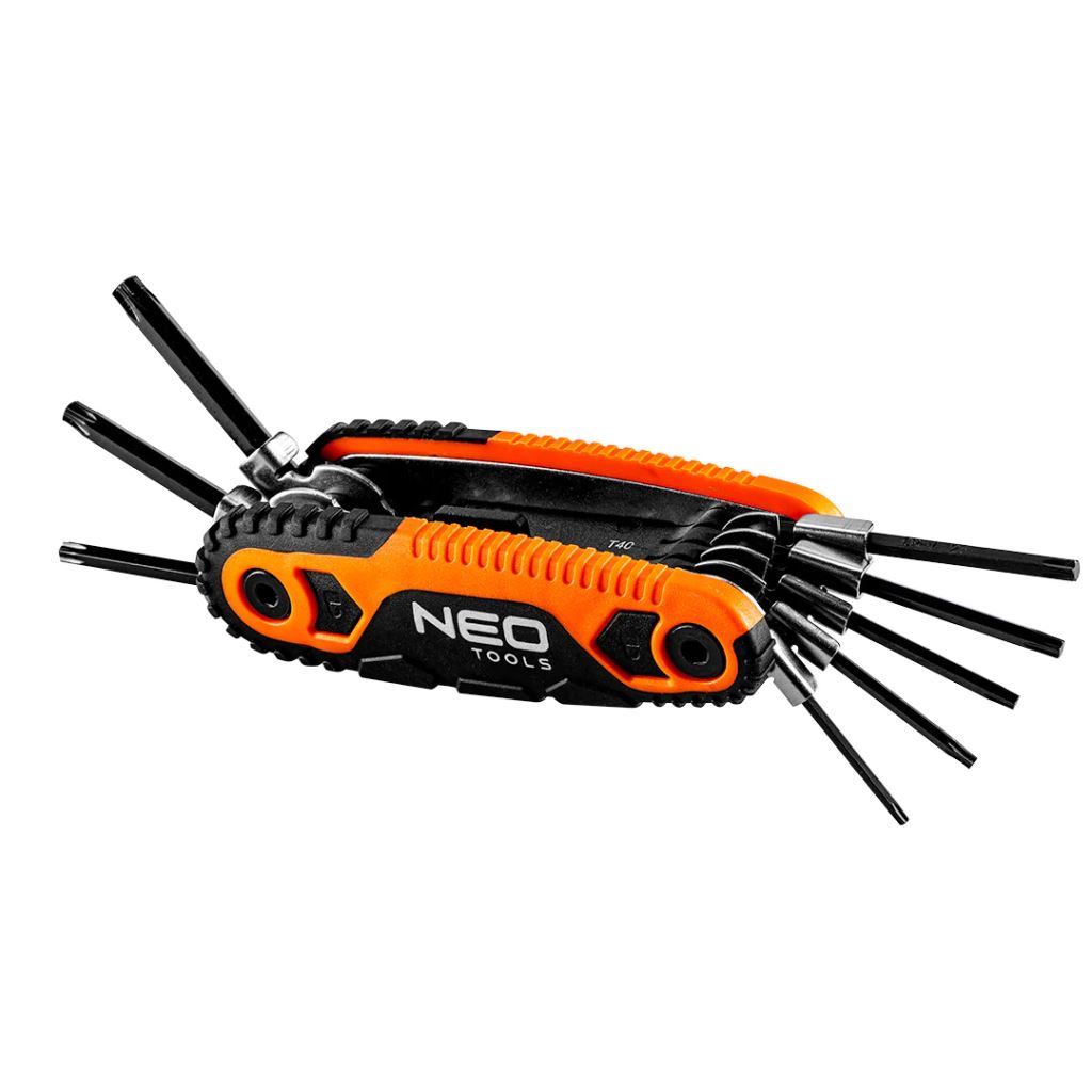 NEO Tools összecsukható 8db-os Torxkulcs készlet T9-T40 (09-573)