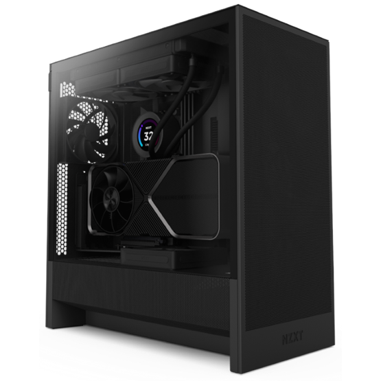 NZXT Midi H5 Flow (2024) Matt fekete CC-H52FB-01 Számítógépház NZXT Midi H5 Flow (2024) Matt fekete CC-H52FB-01 Számítógépház