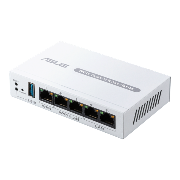 ASUS ExpertWiFi Vezetékes VPN Router 1xWAN(1000Mbps) + 2xWAN/LAN(1000Mbps) + 2xLAN(1000Mbps) + 1xUSB, EBG15 ASUS ExpertWiFi Vezetékes VPN Router 1xWAN(1000Mbps) + 2xWAN/LAN(1000Mbps) + 2xLAN(1000Mbps) + 1xUSB, EBG15
