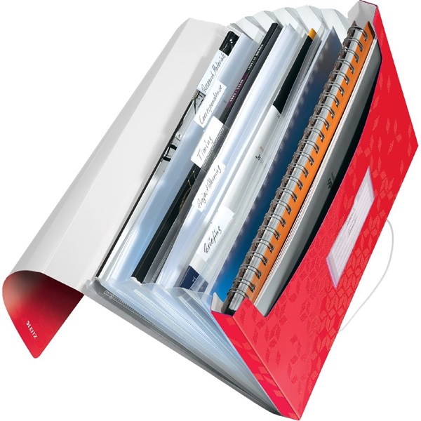 Leitz WOW pp piros harmonika irattartó Leitz WOW pp piros harmonika irattartó