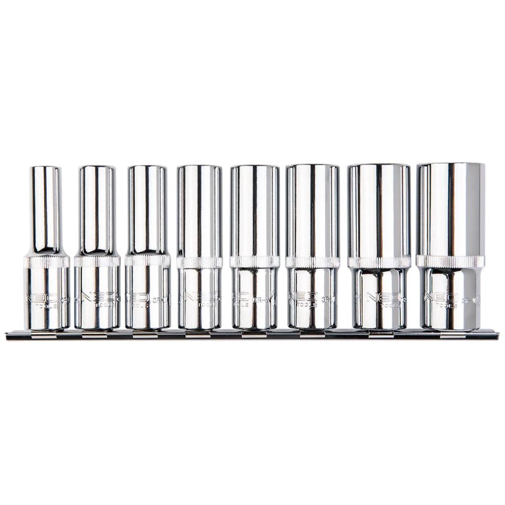 NEO Tools Spline hosszú dugókulcs készlet 1/2", 8db (08-650)