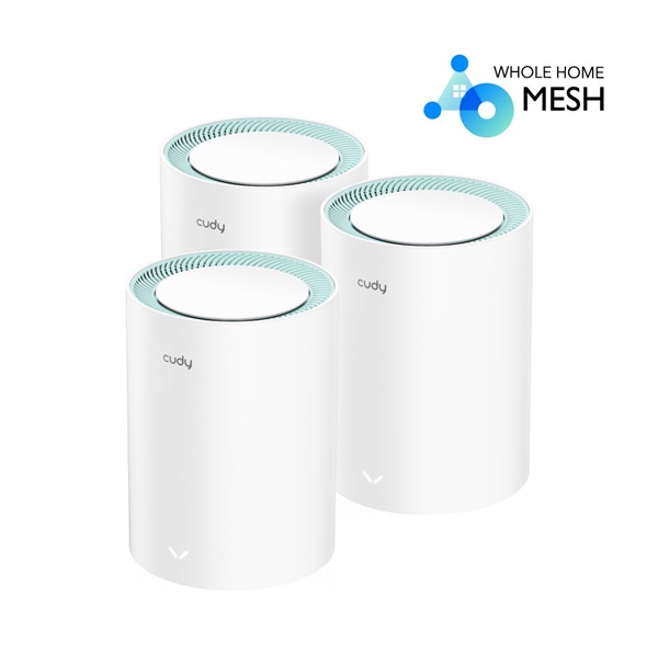 CUDY M1300(3-Pack) kétsávos AC1200 WIFI MESH fehér gigabit router (3db-os szett) CUDY M1300(3-Pack) kétsávos AC1200 WIFI MESH fehér gigabit router (3db-os szett)