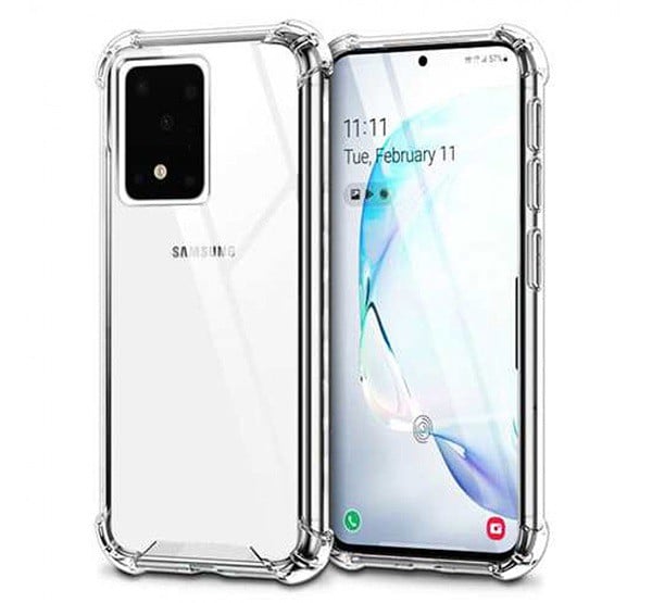 Szilikon telefonvédő (közepesen ütésálló, légpárnás sarok) ÁTLÁTSZÓ [Samsung Galaxy S20 Ultra 5G (SM-G988B)]