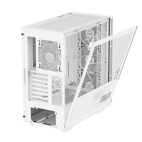 DeepCool Számítógépház - CH560 Digital WH (fehér, 3x14cm + 1x12 venti, Mini-ITX / Micro-ATX / ATX / E-ATX, 2xUSB3.0)