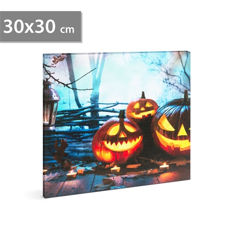 Family Halloween 58401 HALLOWEENI LED HANGULATKÉP 30 X 30 CM