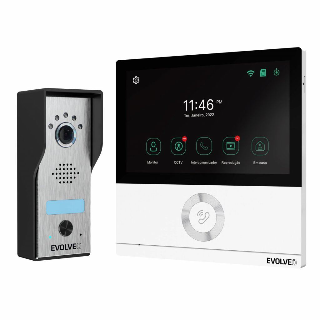 Evolveo DPAHD7-W DoorPhone AHD7 otthoni WiFi videotelefon készlet kapu- vagy ajtóvezérléssel Evolveo DPAHD7-W DoorPhone AHD7 otthoni WiFi videotelefon készlet kapu- vagy ajtóvezérléssel