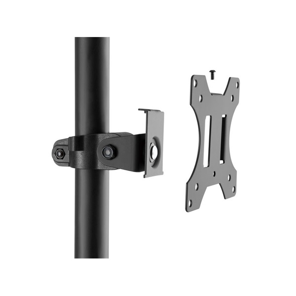 Equip 650171  17"-32"  1 monitor dönthető forgatható  gurulós Max.: 8kg Munkaállomás állvány Fekete 