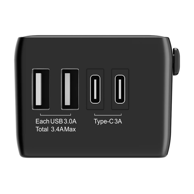 BlitzWolf BW-TA1 2xUSB+USB-C+PD  20W 4 az 1-ben utazós adapter