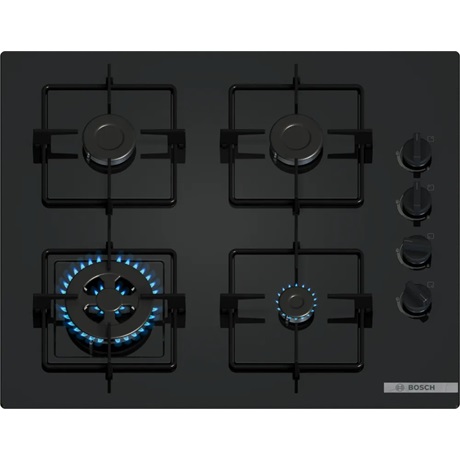 Bosch POH6B6K30 Beépíthető gázfőzőlap, 4 zónás, Fekete