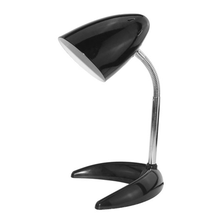 Avide BASIC C TALPÚ FEKETE + 4W LED ASZTALI LÁMPA IZZÓVAL