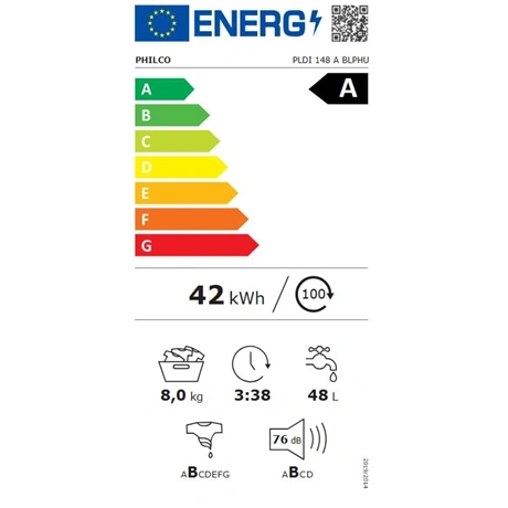 Philco PLDI 148 A BLPHU MOSÓGÉP ELÖLTÖLTŐS